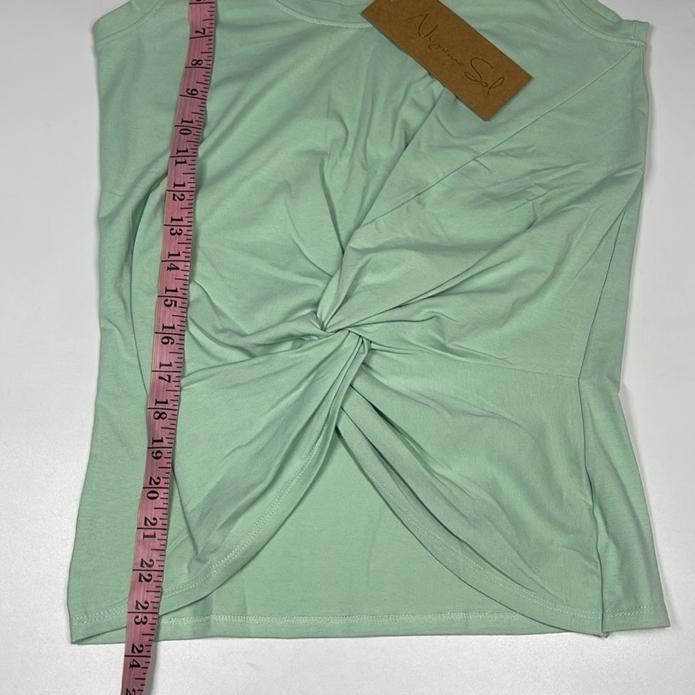 NWT Niyama Sol Mint Green Sleeveless Tie Tank Womens XS - Picture 6 of 7